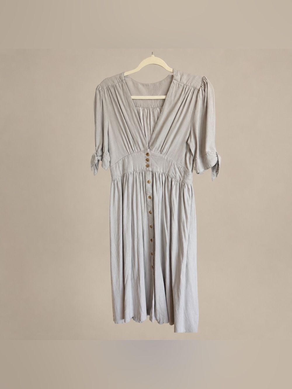 Ylisty Light Lilac Midi Dress Size Small Cottagecore Boho Romantic